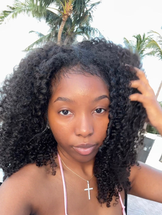 Nala Kinky Curly Half Wig image 3