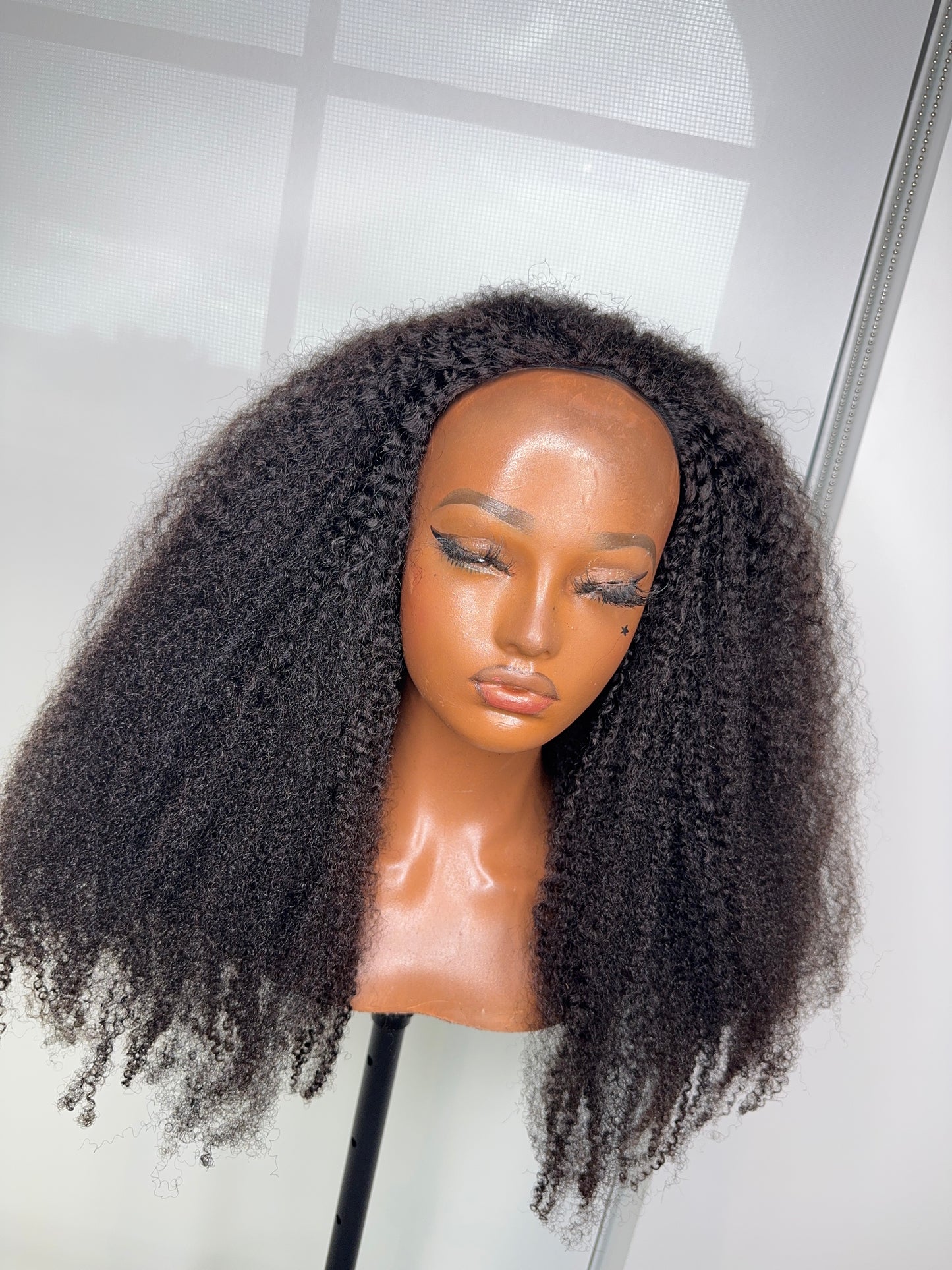Zuri Afro Curly Half Wig 24"