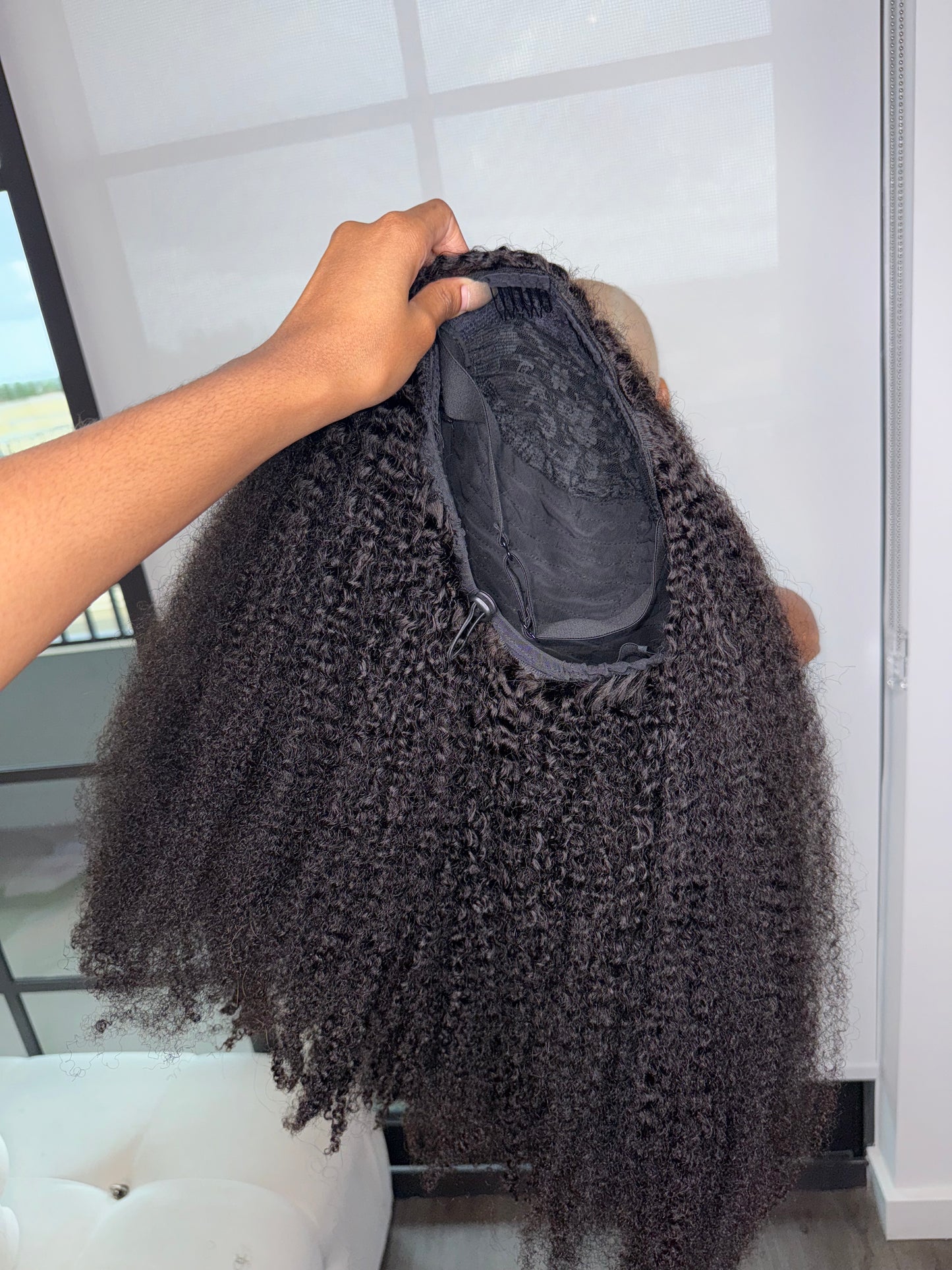 Zuri Afro Curly Half Wig 24"