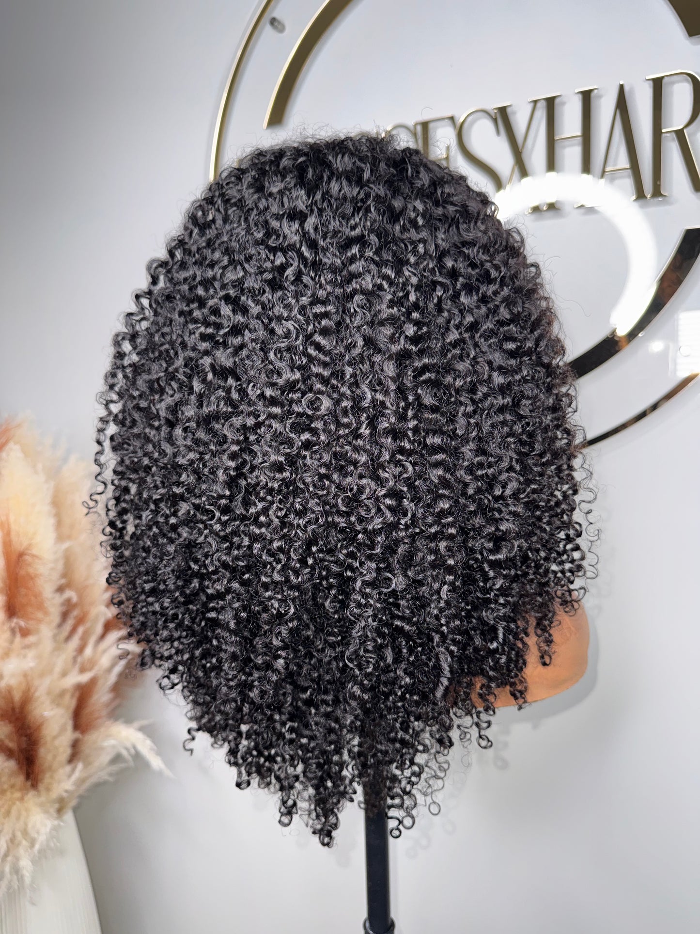 NEW! Ready to Ship Plush Curly Half Wig 22”