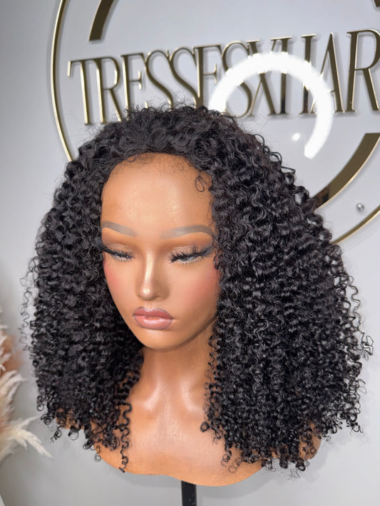 New! Plush Curly Half Wig