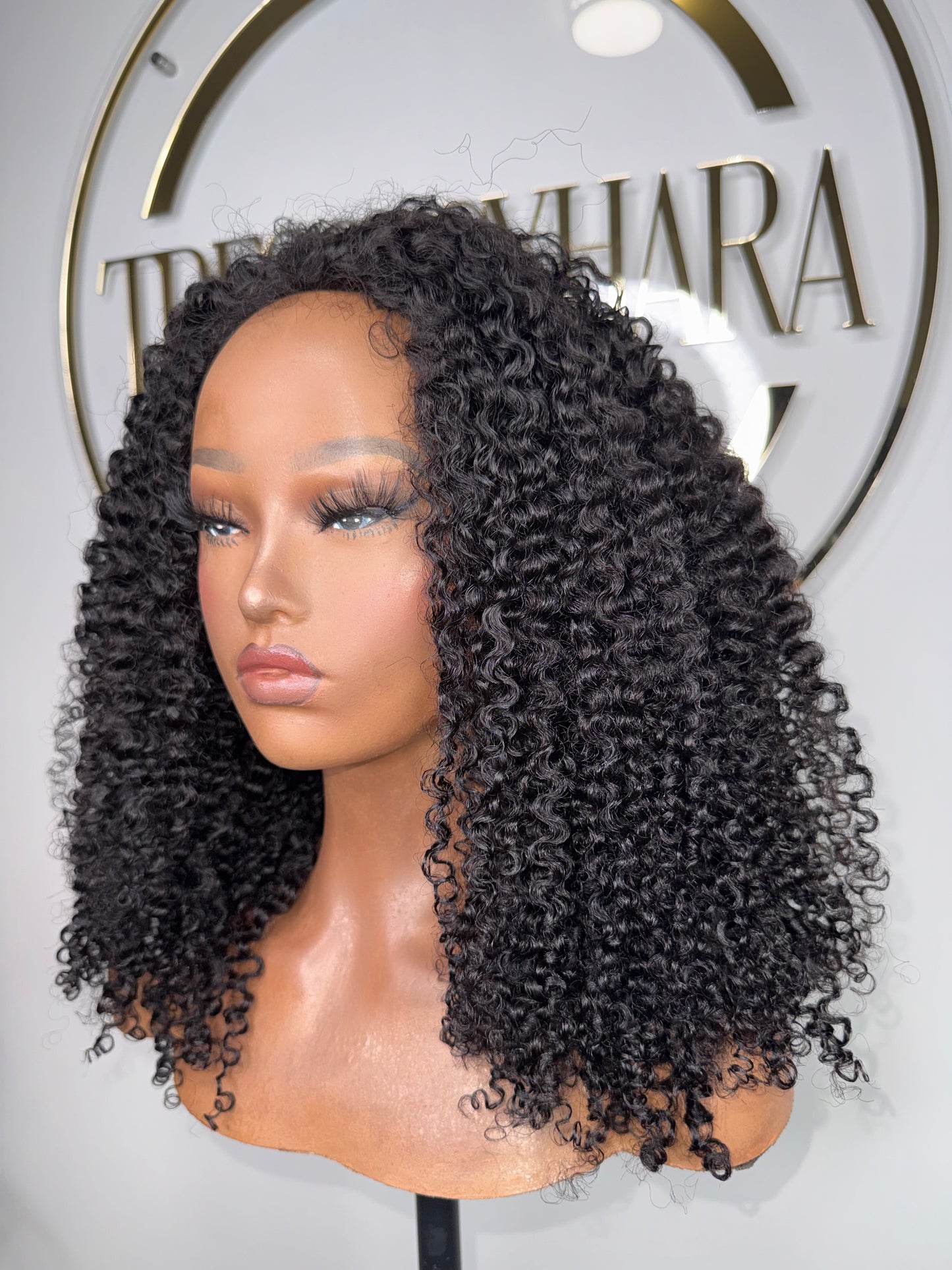 NEW! Ready to Ship Plush Curly Half Wig 22”